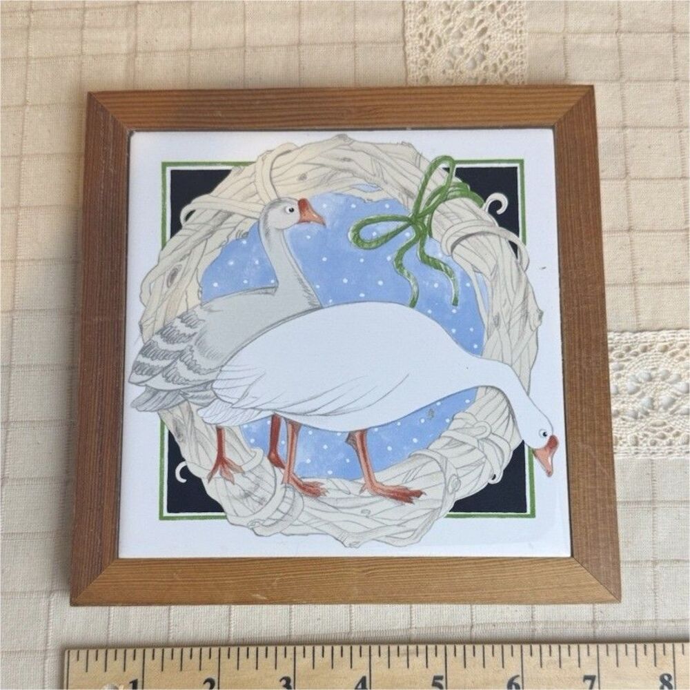 Goose and Gander Ceramic Trivet/Wall Hanging